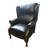 Black Leather Reclining Chair by Lane