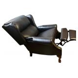 Black Leather Reclining Chair by Lane