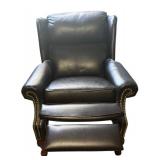 Black Leather Reclining Chair by Lane