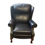Black Leather Reclining Chair by Lane