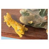 Resin Tigers with Cubs Sculpture