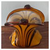 Murano Style Coin Purse Glass Vase