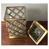 Lidded Caged Glass Decorative Jar