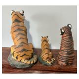 Three Tiger Figurines