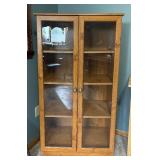 Vintage Two Door Glass Front Display Cabinet