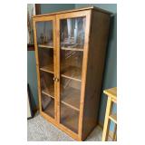 Vintage Two Door Glass Front Display Cabinet