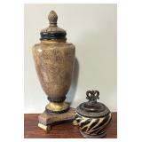 Two Decorative Lidded Urns