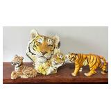 Three Decorative Tiger Figurines