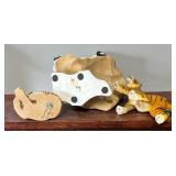 Three Decorative Tiger Figurines