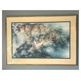 "Two Tigers" Print by Henry Wo Hue-Kee