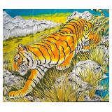 Large Tiger Motif Scarf