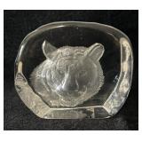 Crystal and Glass Tiger Decor