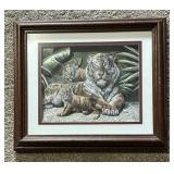 3D Shadowbox Style Tiger Decor