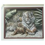3D Shadowbox Style Tiger Decor