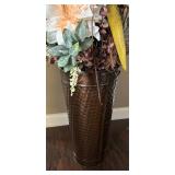 Vase with Faux Florals and Sticks