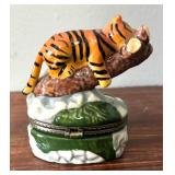 Tiger Figurine Trinket Box by Direct Connection