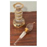 Two Elegant Egyptian Glass Perfume Dauber Bottles