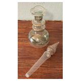 Two Elegant Egyptian Glass Perfume Dauber Bottles