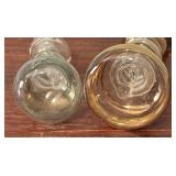 Two Elegant Egyptian Glass Perfume Dauber Bottles