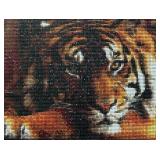 Tiger Pattern Diamond Framed Art