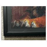 Tiger Pattern Diamond Framed Art