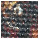 Tiger Pattern Diamond Framed Art