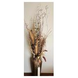 Beautiful Large Metal Vase with Faux Foliage