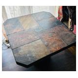 Rustic Tile Topped Side Table