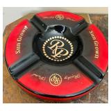 Rocky Patel Ceramic 4 Cigar Ashtray and Vintage Clear Glass Horse Etched Ashtray