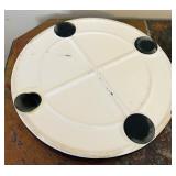 Rocky Patel Ceramic 4 Cigar Ashtray and Vintage Clear Glass Horse Etched Ashtray