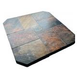 Rustic Tile Topped Side Table