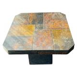 Rustic Tile Topped Side Table