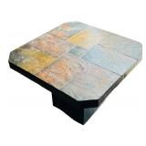 Rustic Tile Topped Side Table