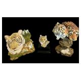 Three Exotic Tiger Figurines