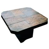 Rustic Tile Topped Side Table