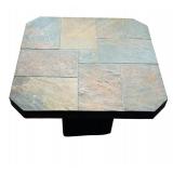 Rustic Tile Topped Side Table