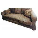 Pretty Neutral Toned Sofa with Accent Pillows