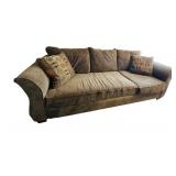 Pretty Neutral Toned Sofa with Accent Pillows