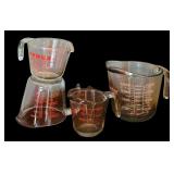 Glass Measuring Cups by Pyrex and Anchor