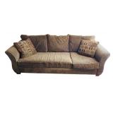 Pretty Neutral Toned Sofa with Accent Pillows