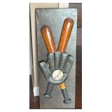 Metal Baseball Design Decorative Wall Hanging