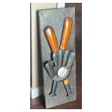 Metal Baseball Design Decorative Wall Hanging