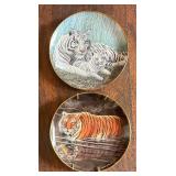 Tiger Motif Plates by Royal Doulton, Franklin Mint and More