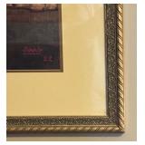 Framed Tiger Figurine Print by Jouve