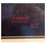 Framed Tiger Figurine Print by Jouve