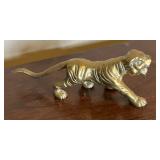 Two Beautiful Brass Tiger Figurines