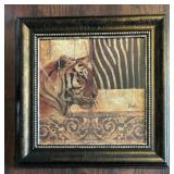 Framed Tiger Design Print by D. Pinto