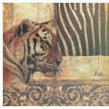 Framed Tiger Design Print by D. Pinto