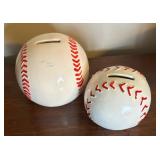 Baseball Motif Vase, Banks and Trinket Dish