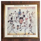 Minnesota Twins Baseball 1991 World Series Champions Print by Dave Olsen